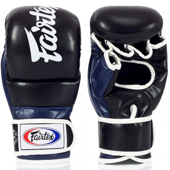 Fairtex FGV18 Перчатки MMA Спарринговые Черные с Синим 